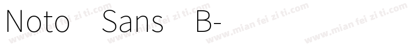 Noto Sans B字体转换